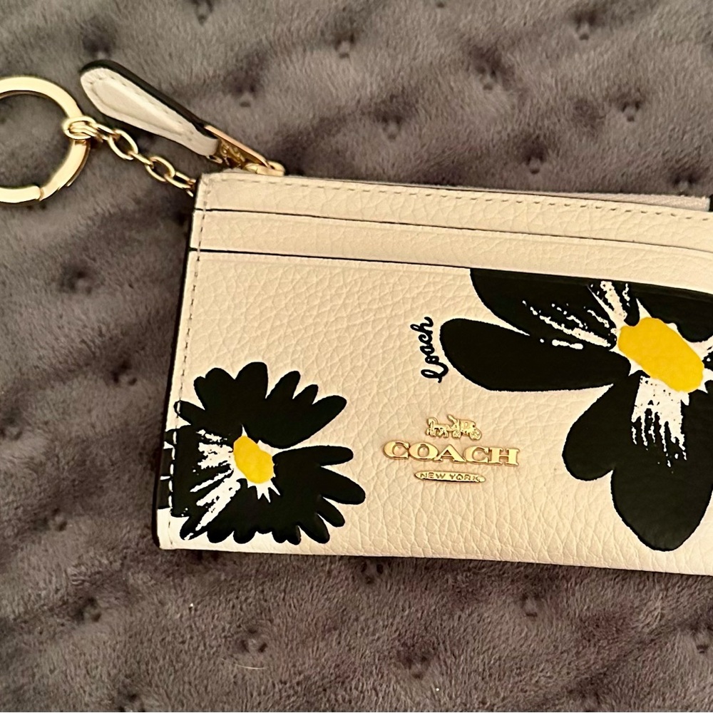 COACH Sunflower Mini Wallet Key Chain